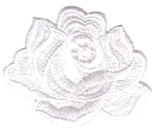 Термоаппликация "Бутон цветка", 4,5 х 5,5 см, белый, арт. 568485.F