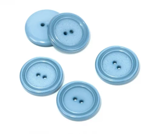 Пуговица Union Knopf, 2 отв., пластик, цвет синий, 20 мм