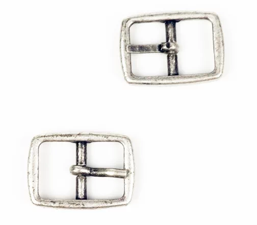 Пряжка Union Knopf, 15 мм, двухщелевая с 1 шпеньком, металл, цвет старое серебро, 500889-015-0083