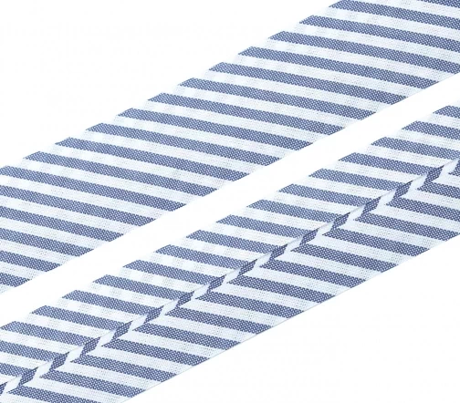 Косая бейка SAFISA в полоску, 30 мм, цвет 15, синий/белый