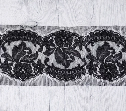 Кружево шантильи Sophie Hallette, ширина 10 см, цвет черный