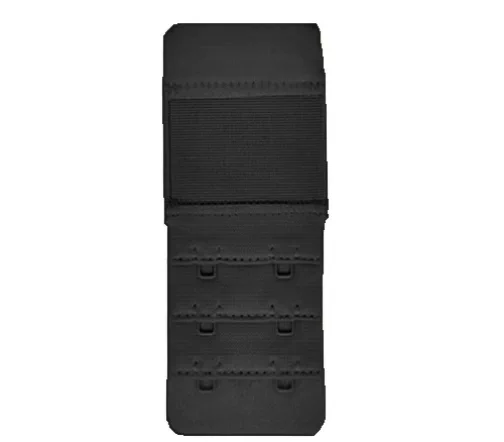 Удлинитель для бюстгальтера эластичный, 35 мм, 2 крючка, цвет 004 (черный)