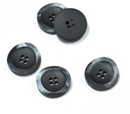 Пуговица Union Knopf, 4 отв., пластик, цвет т.синий, 23 мм