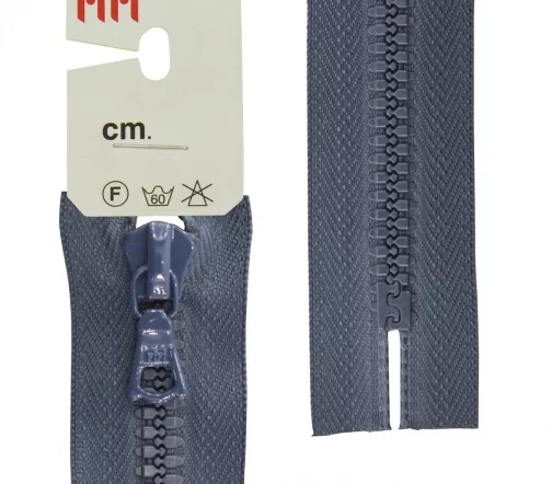 Молния Riri трактор неразъёмная, 1 замок, 6мм, 20см, цвет 2124, темный серо-голубой