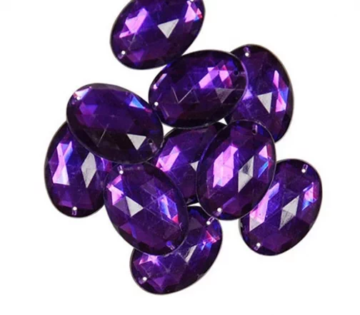 Набор  декоративных элементов Favorite Findings, "Пурпурные овалы" 15*25 мм, 9 шт