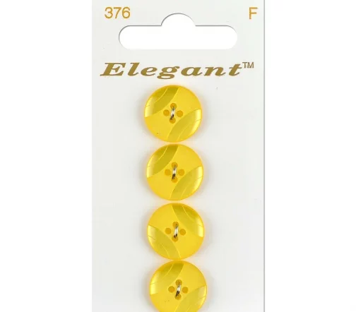 Пуговицы, Elegant, арт. 376 D, 4 отв., 16 мм, пластик, 4 шт.