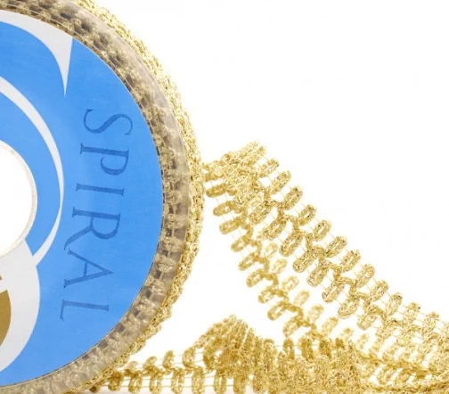 Тесьма металлик Safisa 14 мм, цвет 101, золото