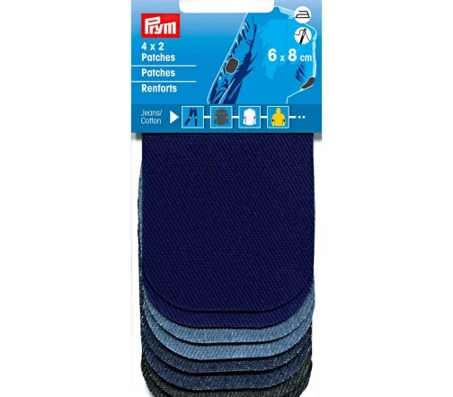 929481 Заплатки джинсовые Mini термоклеевые 6х8см, 8шт., Prym