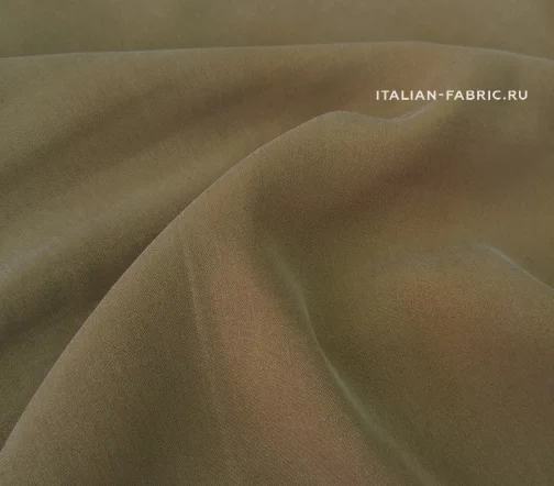 Шелк однотонный, цвет светлый хаки, 00696-6