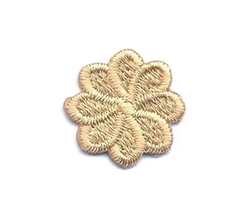 Термоаппликация "Цветок восьмилистник малый", 1,7 х 1,7 см, песочный, арт. 569204.H