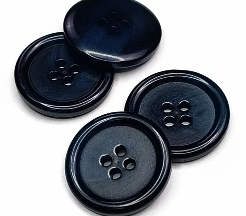 Пуговица DILL, 4 отв., пластик, цвет темно-синий, 25 мм