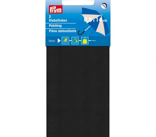 929500 Заплатки самоклеящиеся, нейлон, 6,5*14 см, цвет черный, 2шт., Prym