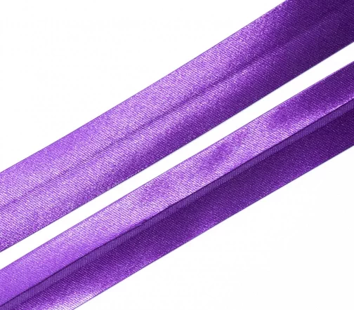 Косая бейка SAFISA атласная, 20 мм, п/э, цвет 039, фиолетовый