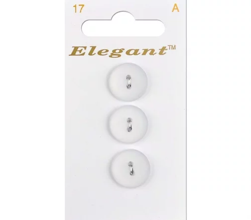 Пуговицы, Elegant, арт. 017 В, 2 отв., 16 мм, пластик, 3 шт.