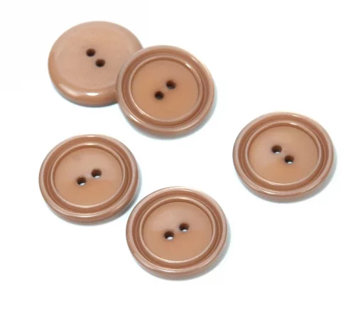 Пуговица Union Knopf, 2 отв., пластик, цвет коричневый, 20 мм