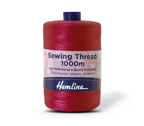 Нить универсальная 40/2, 1000м, 100% п/э, цвет 235 темно-красный, Hemline N4124