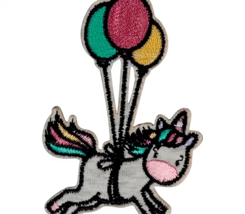 Термоаппликация HKM "Единорог с воздушными шарами", 4,9 х 7,4 см, 39367