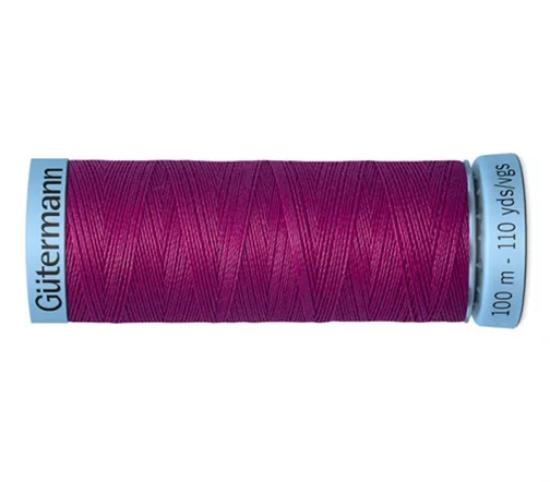 Нить Silk S303 для тонких швов, 100м, 100% шелк, цвет 247 фуксия, Gutermann 744590