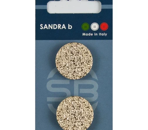 Пуговицы Sandra, на ножке, 23 мм, металл, 2 шт., золотой металлик, CARD228