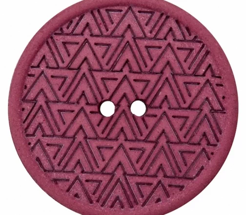 Пуговица, Union Knopf, 2 отв., конопля/пластик, цв.брусника, 20мм, 453503-020-0056