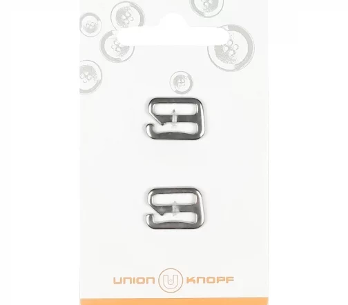 Крючки для бикини Union Knopf, металл, цвет серебро, 13 мм, 2 шт.