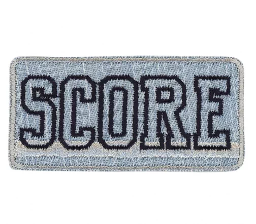 Термоаппликация HKM "SCORE", 7,5 х 3,7 см, цвет голубой, 36827