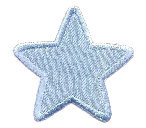 Термоаппликация "Звезда", 5 х 5,5 см, голубая, арт. 569531.A
