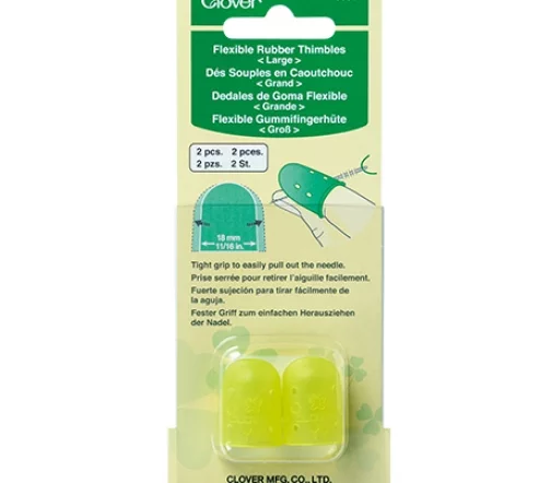 6032 Гибкий пластиковый наперсток, размер L, 2 шт., цвет желтый, Clover