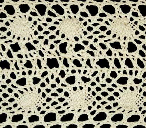 Кружево хлопковое, ширина 80 мм, цвет экрю, C-218