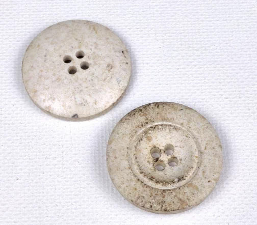 Пуговица Gafforelli, 4 отв., 28 мм, дерево, цвет бежевый