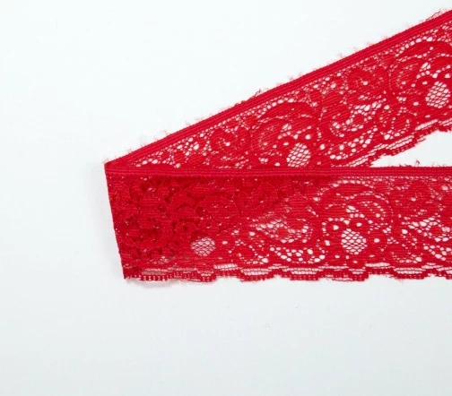Кружево LAKIDAIN, ширина 34 мм, цвет красный