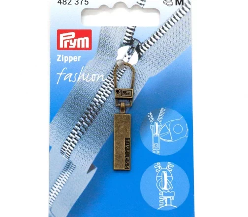 482375 Пуллер (подвеска для молнии) 43*7мм 'Классика TIMELESS', металл, цвет состар.латунь, Prym