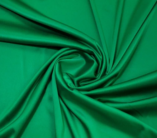 Атлас стрейч однотонный, цвет ярко-зеленый, 1052201-5