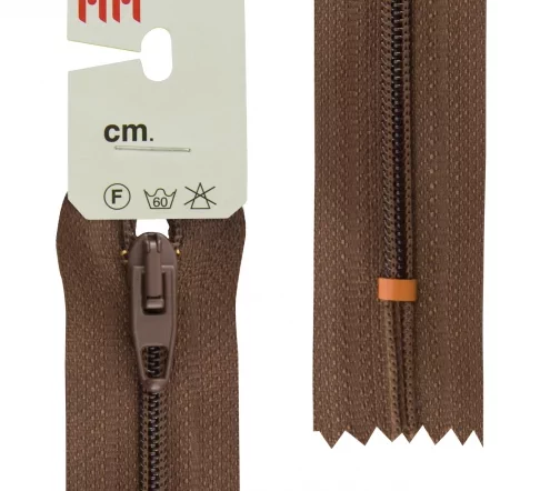 Молния Meras Rizip спираль, 20 см, неразъёмная, 4 мм, цвет 2237, коричневый