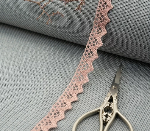 Кружево плетеное GOODMAN, ширина 12 мм, уп./5 м, цвет темно-розовый