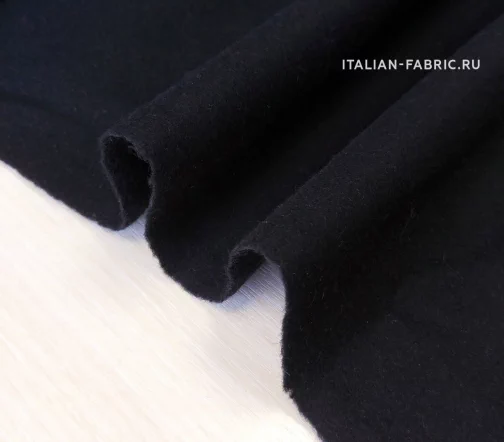 Шерсть пальтовая с кашемиром Piacenza, цвет черный, 01821-9