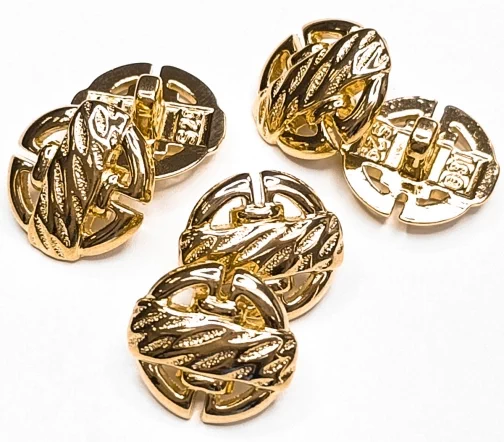 Пуговица DILL, на ножке, металл, цвет золотистый, 18 мм