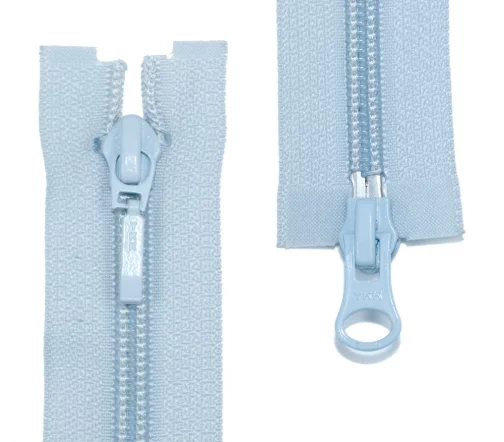 Молния YKK спираль разъёмная, 2 замка, 55см, 5мм, цвет 119, серо-голубой