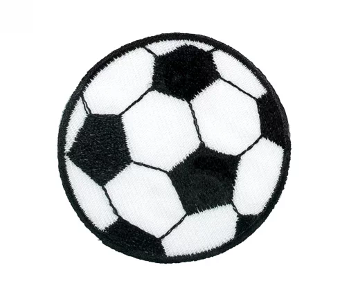 Термоаппликация HKM "Футбольный мяч", d 4,8 см, цвет белый/черный