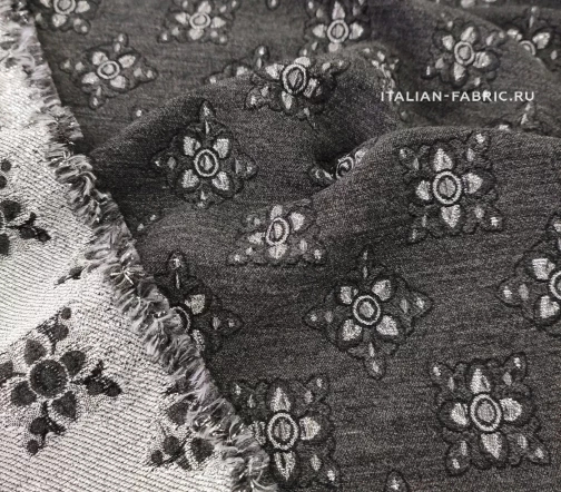 Жаккард "Звезды" с люрексом цвета серебра, 02071