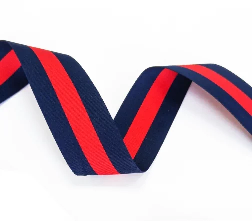 Лента лампасная, 40 мм, синий/красный