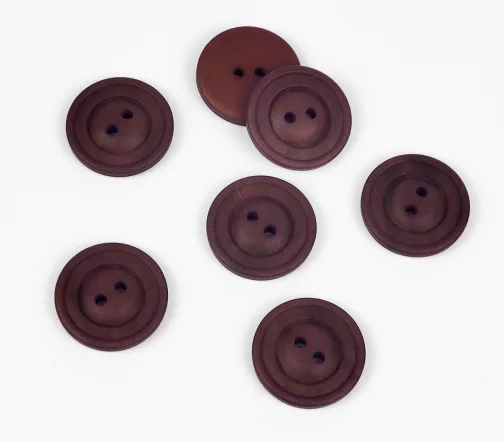 Пуговица, Union Knopf, 2 отв., пластик, цвет коричневый, 23 мм