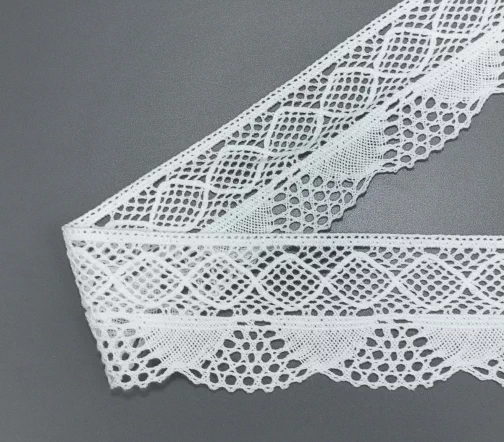 Кружево хлопковое IEMESA, ширина 60 мм, цвет белый