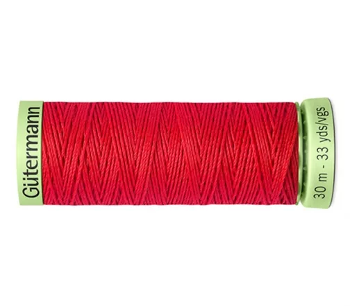 Нить Top Stitch для отстрочки, 30м, 100% п/э, цвет 016 красный коралл, Gutermann 744506