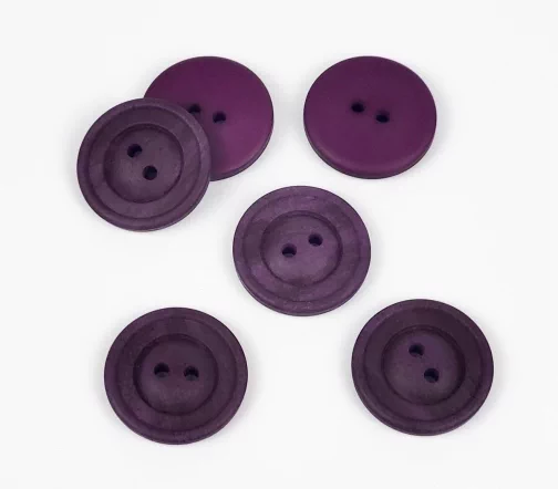 Пуговица, Union Knopf, 2 отв., пластик, цвет фиолетовый, 23 мм