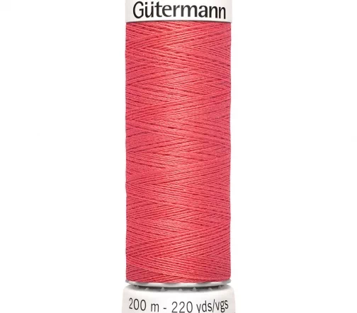 Нить Sew All для всех материалов, 200м, 100% п/э, цвет 927 коралл, Gutermann 748277