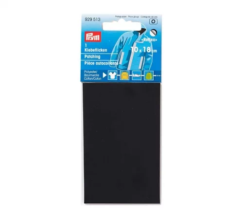 929513 Заплатка самоклеящаяся, светоотражающая, 10*18 см, цвет черный, Prym