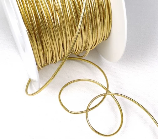 Резинка шляпная PEGA, цвет золото, 2 мм