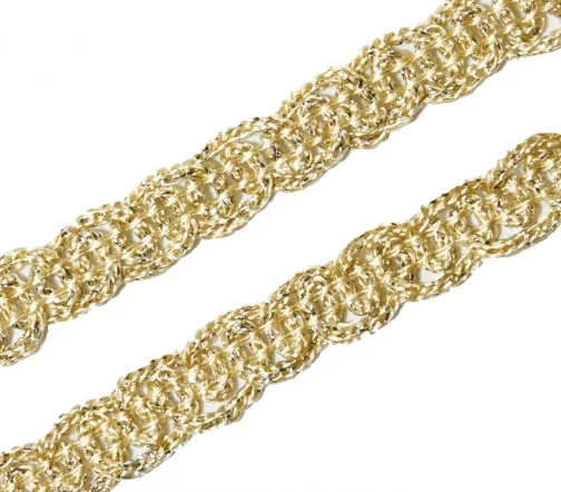 Тесьма металлик Safisa 10 мм, цвет 101, золото