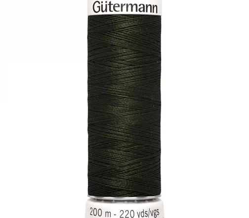 Нить Sew All для всех материалов, 200м, 100% п/э, цвет 304 черный лес, Gutermann 748277